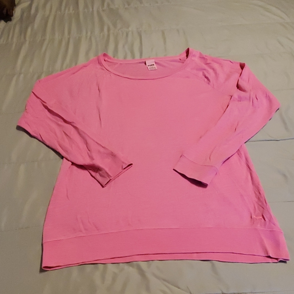 Over sized Victoria secret pink long sleeved shirt